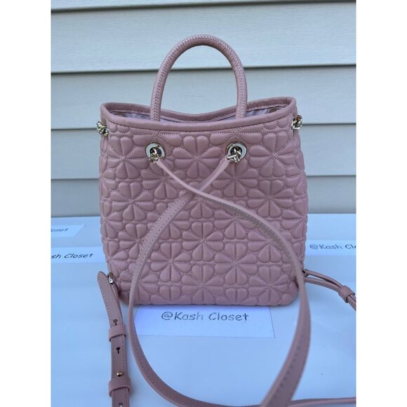 Kate Spade backpack bloom quilted medium leather backpack pink main image 9